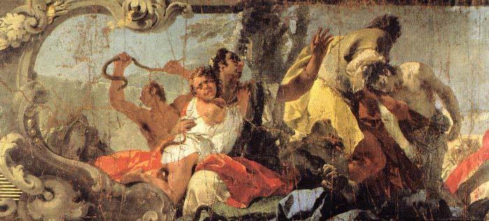 Giovanni Battista Tiepolo The Scourge of the Serpents